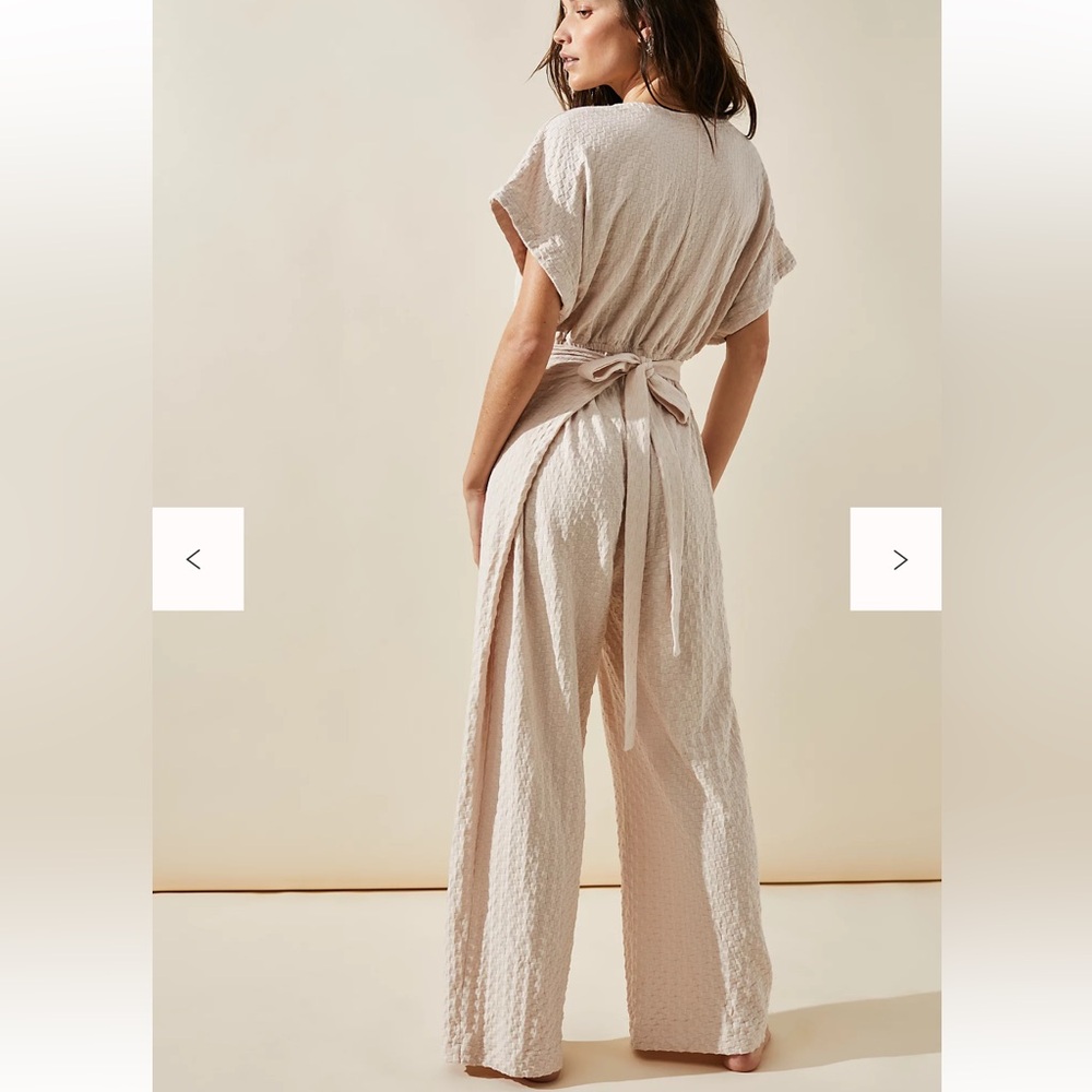 Free People Beach Isola One-Piece Maxi Jumpsuit Salt - Picture 2 of 10